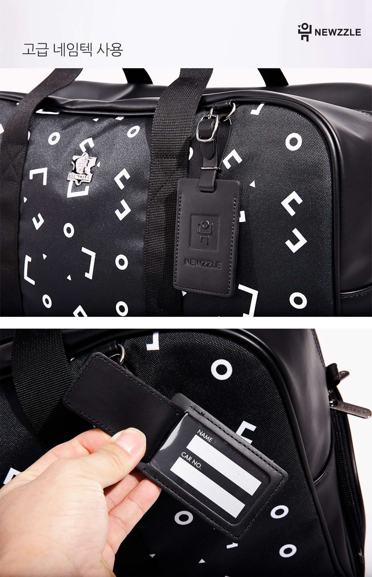 ロゴプリント ボストンバッグ ブラック detail 6