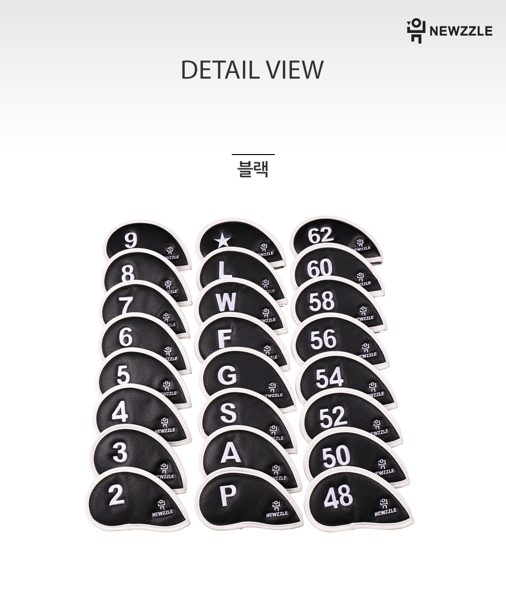 Double-Sided Number Point Line Velcro Iron/Wedge Cover detail 2
