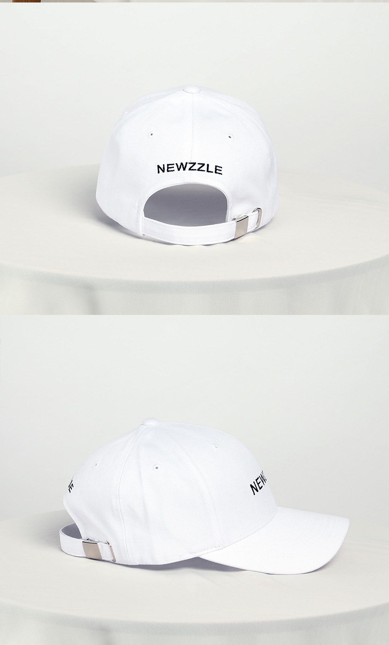 영문 로고자수 볼캡 화이트 detail 4