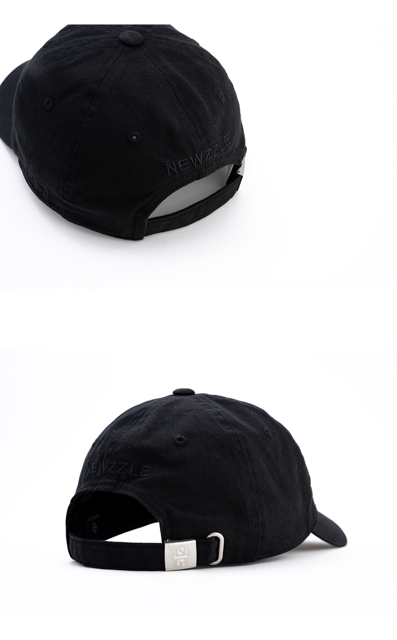심볼 빅 로고 시그니처 볼캡 블랙 블랙자수 detail 4
