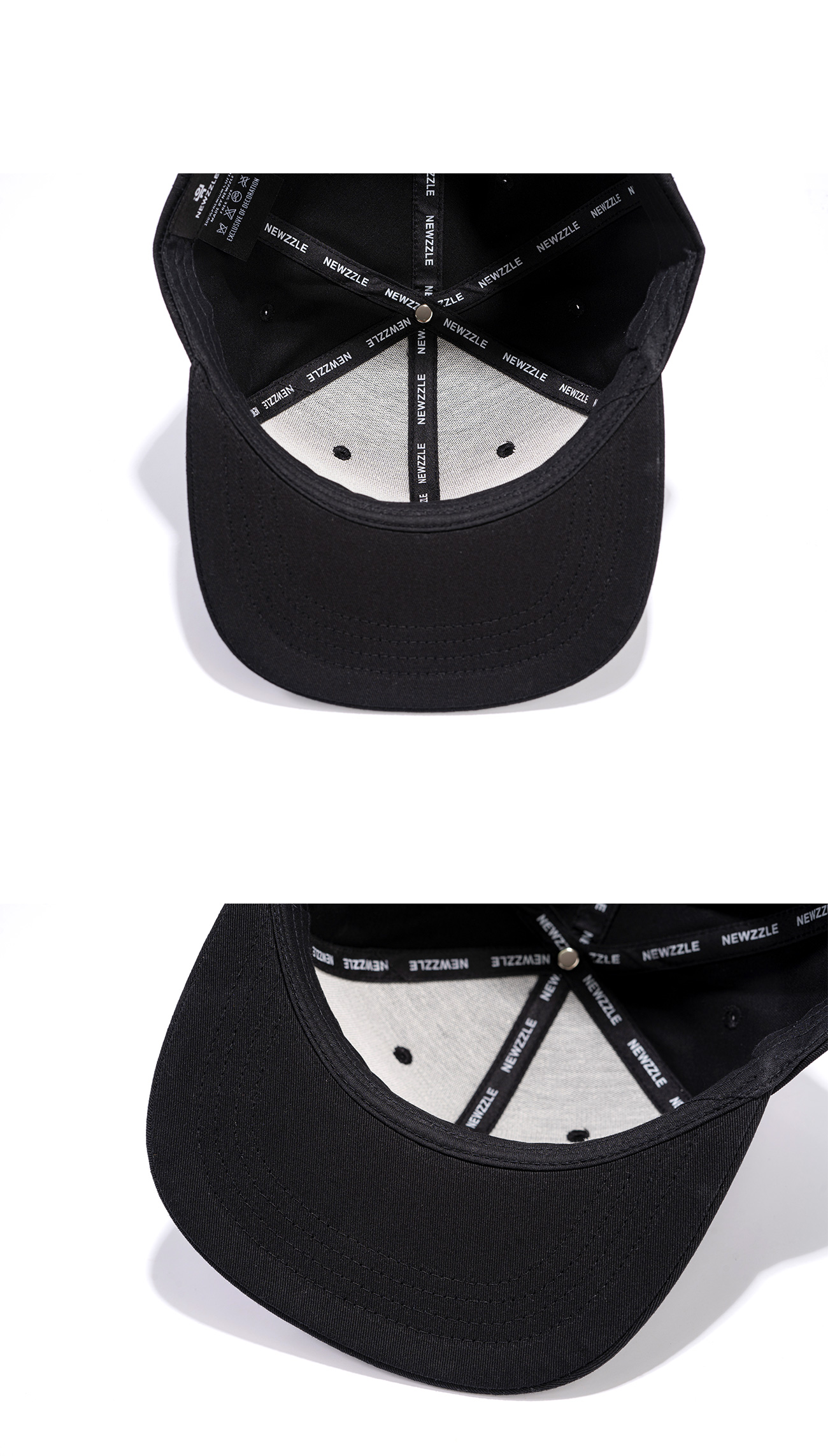 심볼 빅 로고 시그니처 스냅백 블랙 블랙자수 detail 2