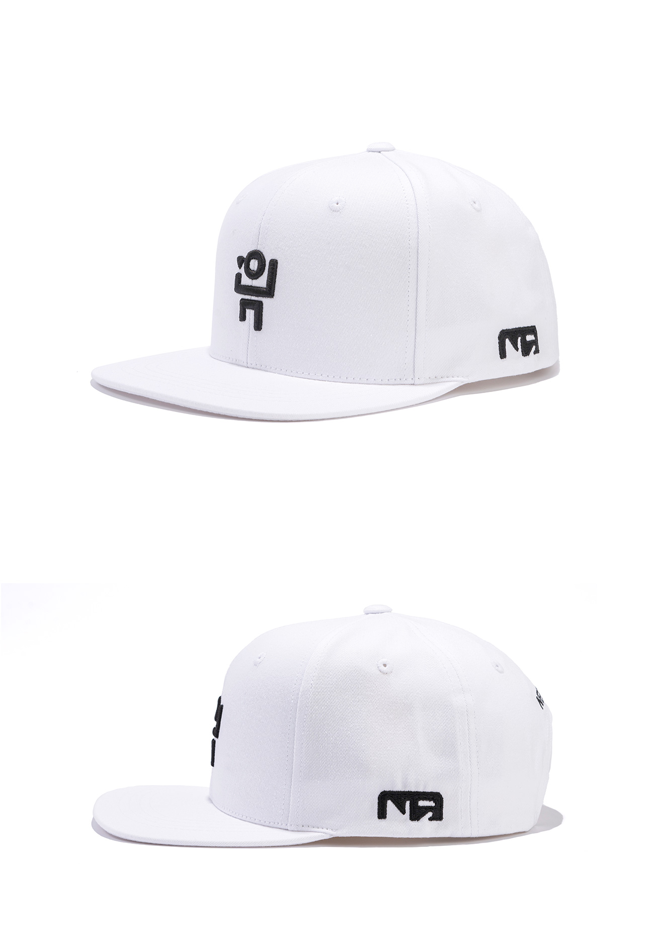 标志大Logo Signature平檐棒球帽 白色黑色刺绣 detail 1