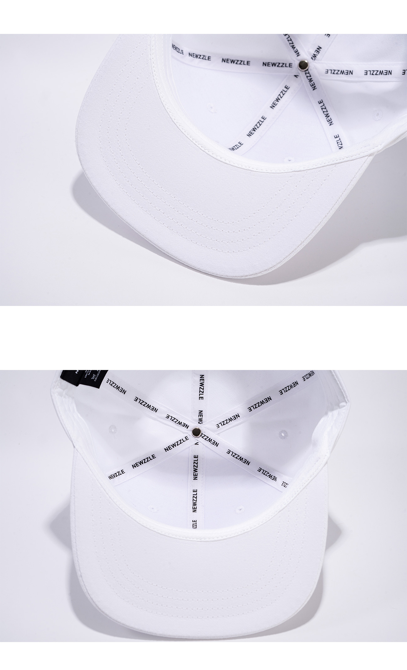 标志大Logo Signature平檐棒球帽 白色黑色刺绣 detail 3