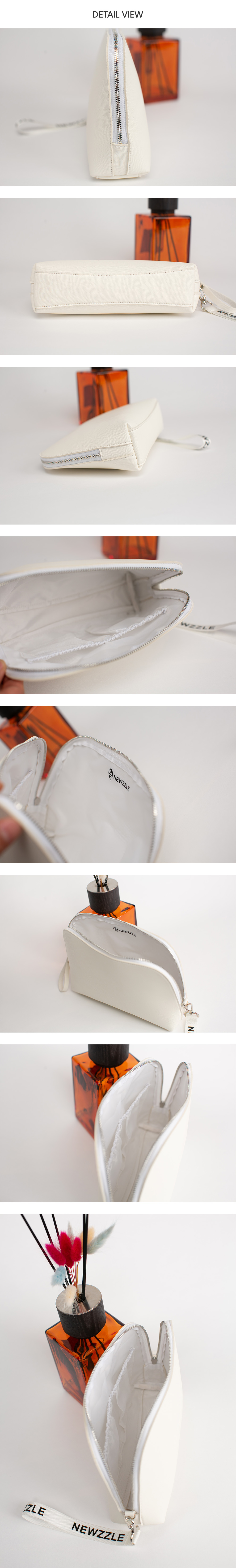 심플 로고스트랩 반달 파우치 블랙 detail 2